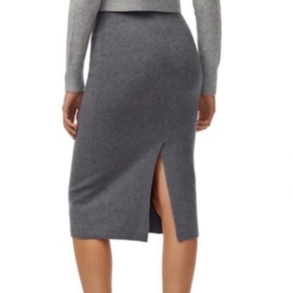 Babaton Gray Midi Skirt
